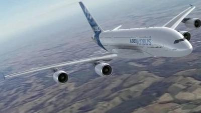 A380 in flight