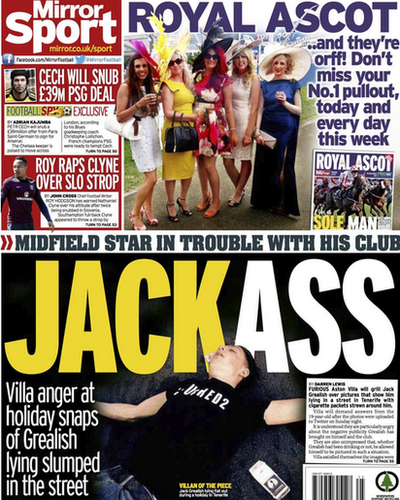 Daily Mirror back page