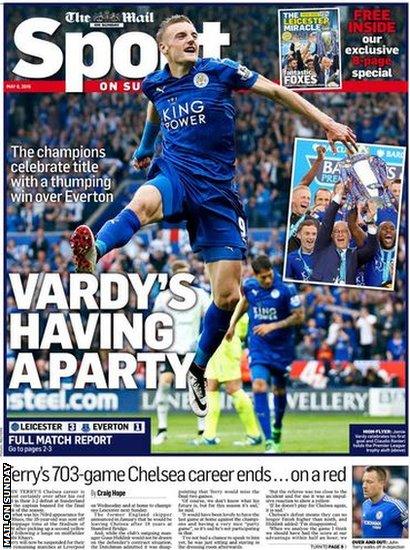 Mail on Sunday back page