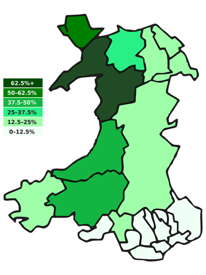 Canran o siaradwyr Cymraeg yng Nghyfrifiad 2011