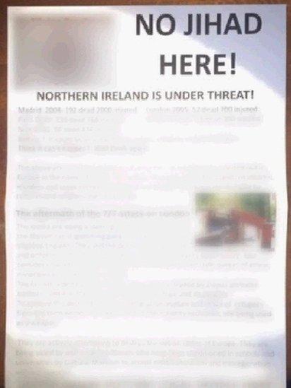 The leaflet claimed to be from the far-right organisation, Ulster Awake