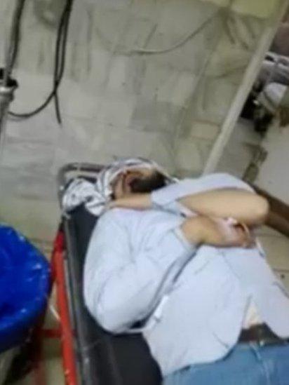 Rashid Azeem in hospital after the attack