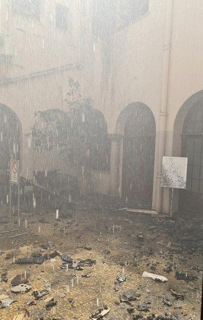 Aftermath of Cape Town parliament fire