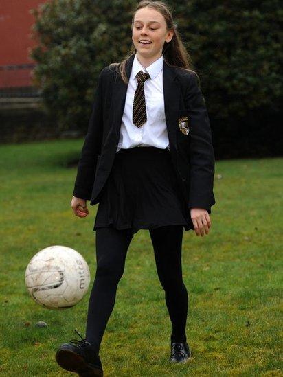 Zoe Tynan excelled at football, rounders and running at school