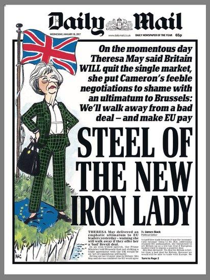 Daily Mail front page Wed 18 Jan