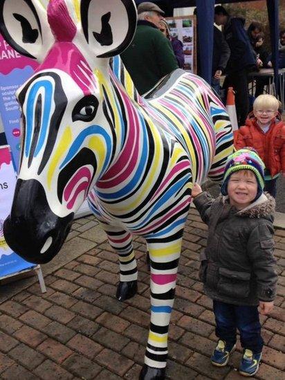 "Gilbert" the zebra sculpture