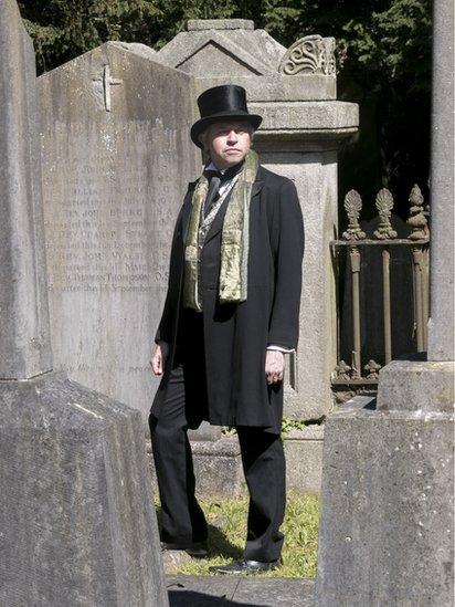 An actor in period costume read an extract of a speech by Daniel O'Connell