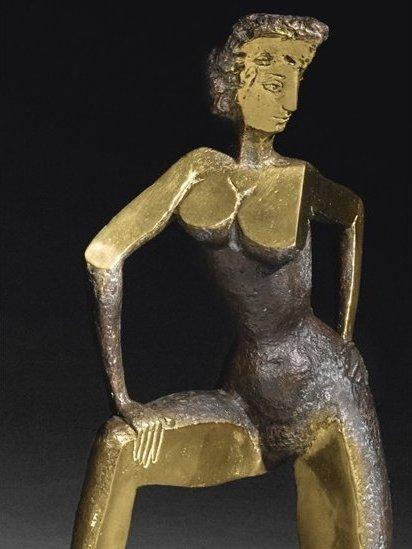 'Kneeling Girl II' could sell for between £6,000 and £8,000