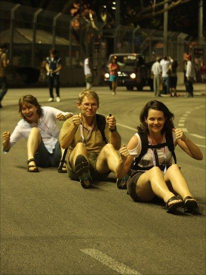 Driving on the track