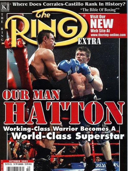 Hatton's win featured on the cover of the prestigious Ring Magazine