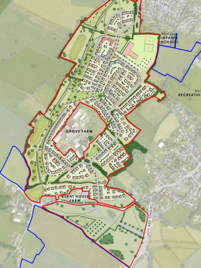 Birds eye view of what the estate could look like in Backwell