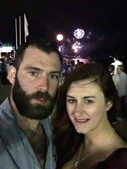 Paddy Mullan and his girlfriend watched the firework display before the attack