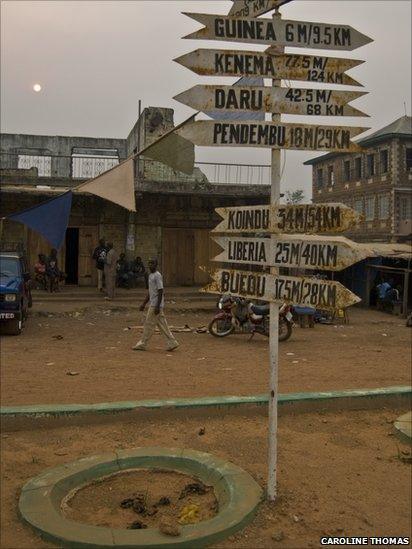 Signpost in Kailahun