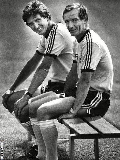 Roy Hodgson and Tord Grip at Malmo in 1985