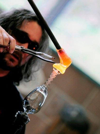 A glass maker at Sunderland's National Glass Centre. Photo: National Glass Centre