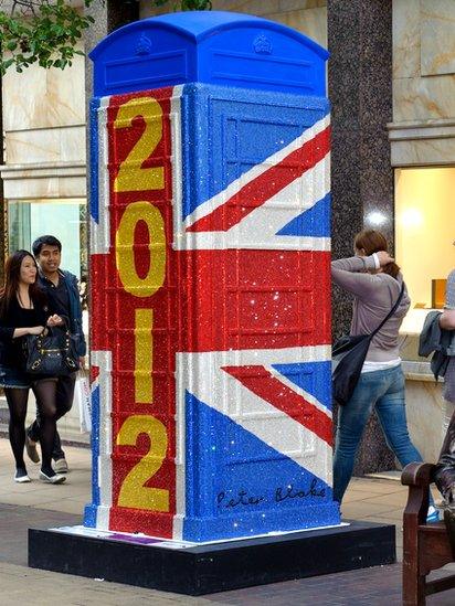 Union Jack 2012 phone box design by Sir Peter Blake