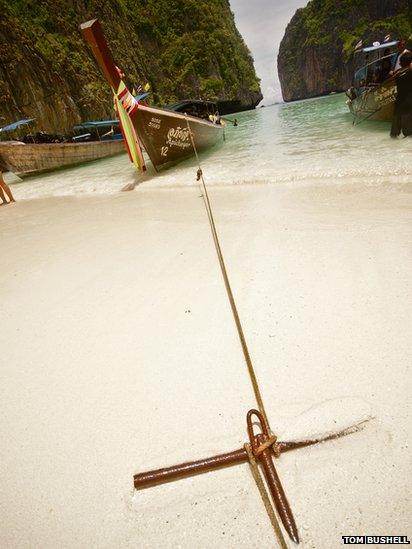 Boats at Koh Phi Phi beach
