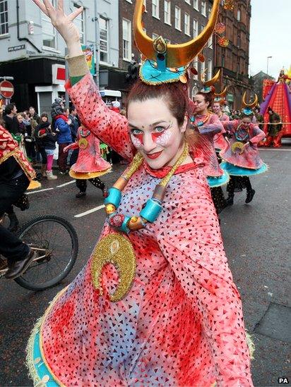 Belfast parade dancer