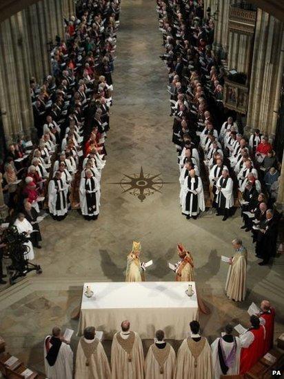 Archbishop of Canterbury during his enthronement