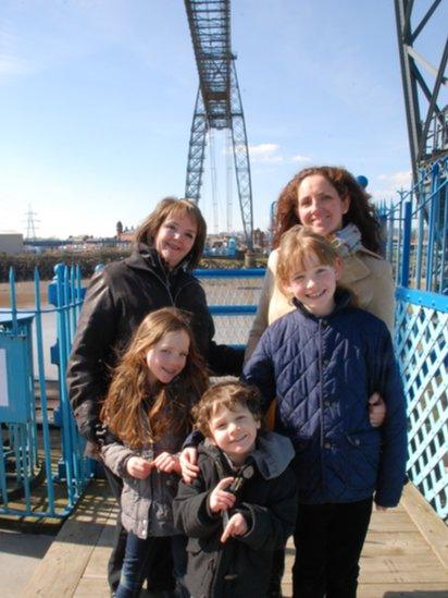 Gill Johnston and daughter Jo Freeman, with Bethan, Erin and Euan