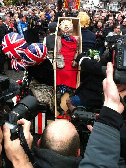 Effigy of Margaret Thatcher