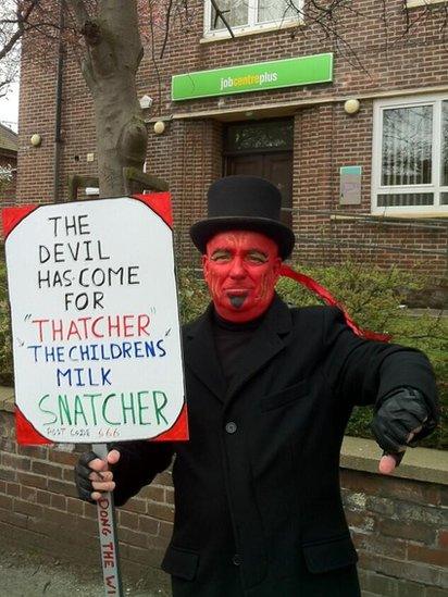 A man dressed as a devil