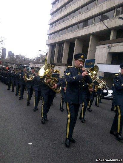 Several bands played along the route. Photo: Mona Wadhwani