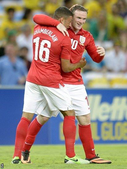 Wayne Rooney and Alex Oxlade-Chamberlain