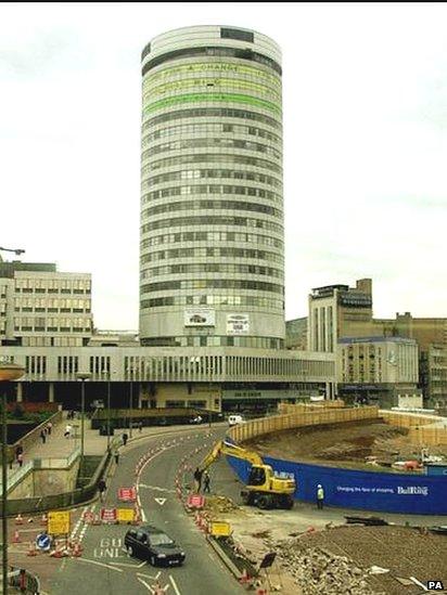 The Rotunda in Birmingham City Centre before it, and the Bullring, were redeveloped