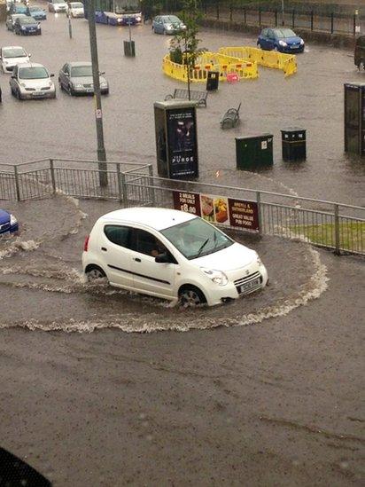 Flooding in Greenock