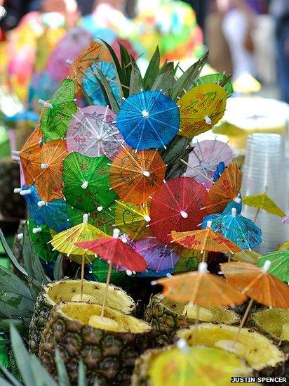 Colourful cocktail umbrellas. Photo: Justin Spencer.