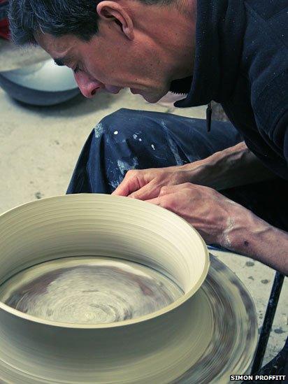 Sculptor and ceramicist Matt Sherratt at work