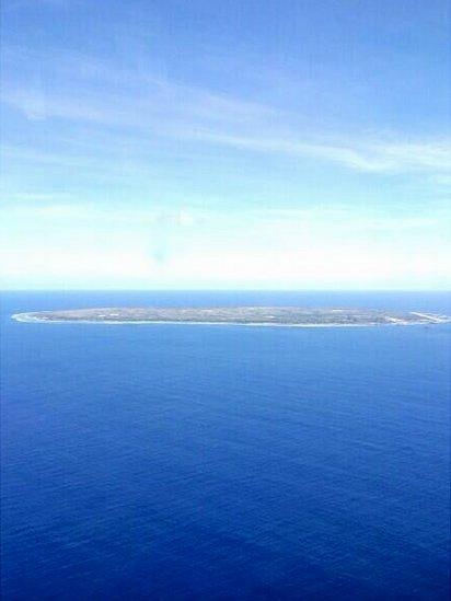 The island of Nauru form the air.