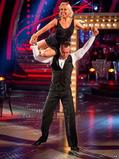 Jane Torvill dances with James Jordan