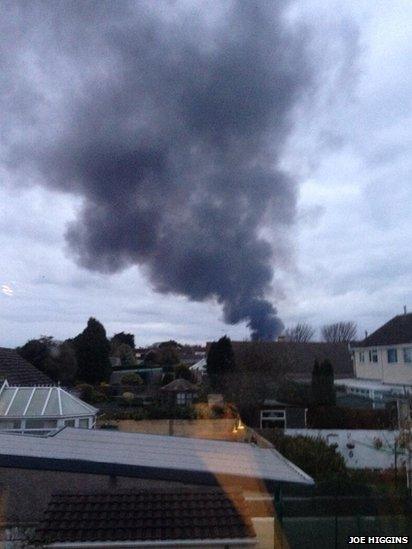 Cardiff Airport has been informed of the fire