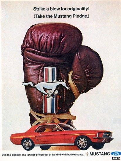 Boxing glove and Mustang car