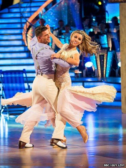 Abbey Clancy and partner Aljaz Skorjanec in the Strictly final