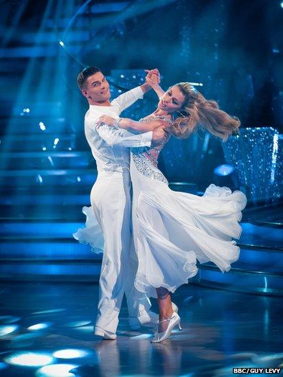 Abbey Clancy and partner Aljaz Skorjanec in the Strictly final