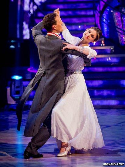 Sophie Ellis-Bextor and partner Brendan Cole in the Strictly final