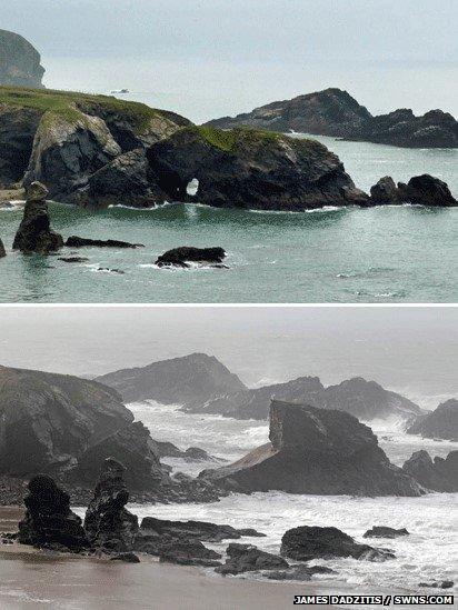 The rock arch at Porthcothan Bay - this pic only to be used here