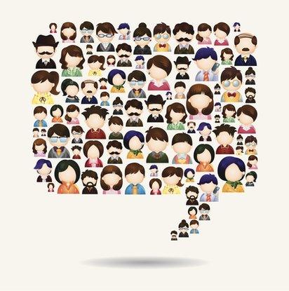 Speech bubble of people