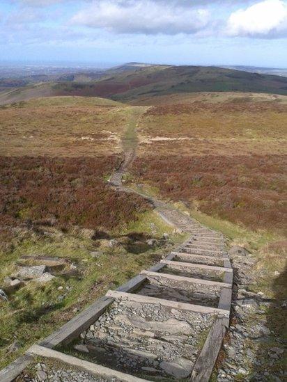 Offa's Dyke Path, above Llangwyfan Woods, Denbighshire