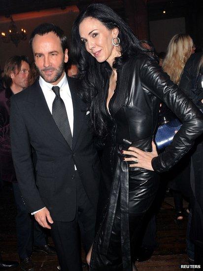 Designer Tom Ford and L'Wren Scott attend a Celebration of 10 Years of IHT Luxury Conferences during the International Herald Tribune Heritage Luxury Conference at One Mayfair in November 2010 in London, England.