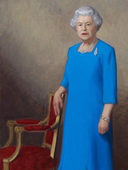 Portrait of the Queen, unveiled by the Duke of Cambridge