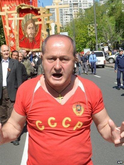 Man in a CCCP shirt