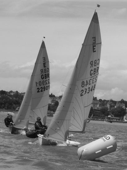 Dinghies racing in the Bristol Channel off Penarth, Vale of Glamorgan