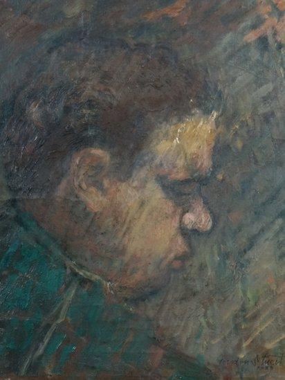 Detail of Dylan Thomas by Gordon Stuart