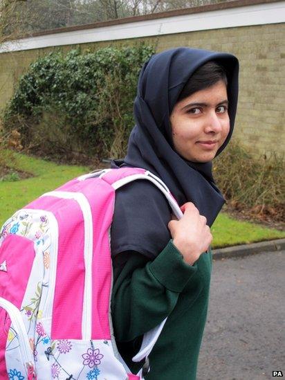 Malala on first day at school