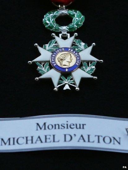 The Legion d'Honneur presented to Michael d'Alton