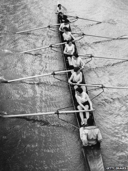 Oxford Women's crew in training in 1936